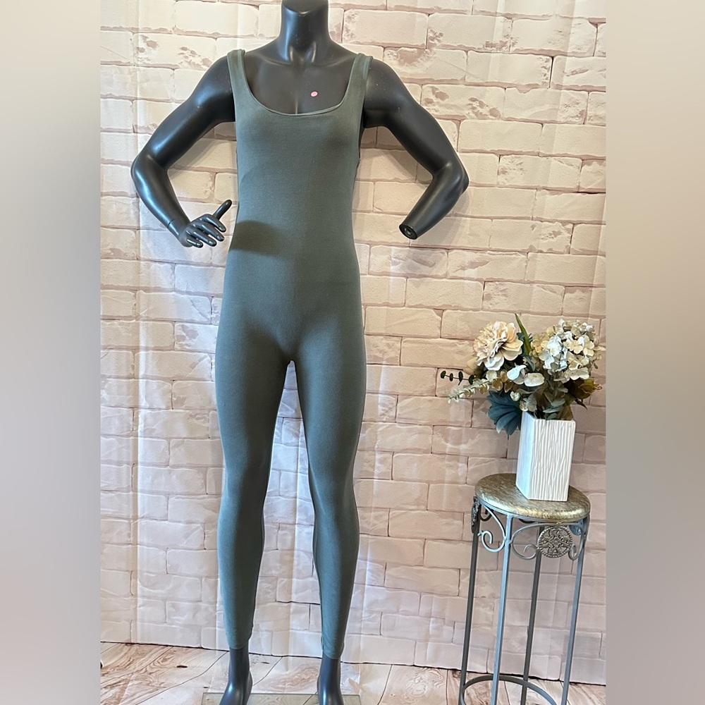 Sleek Olive Green Jumpsuit